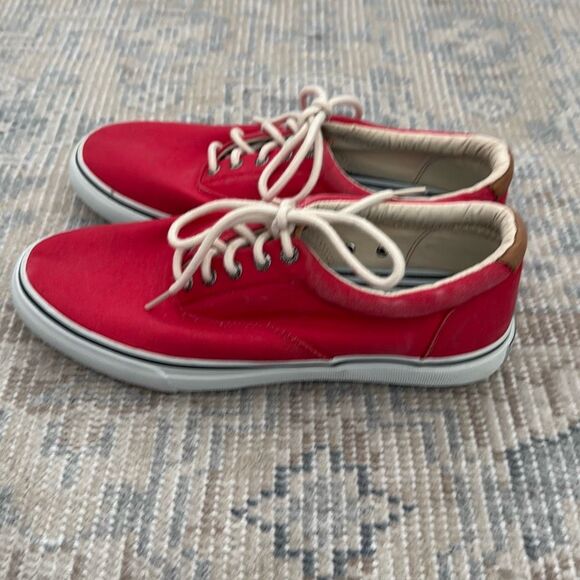Sperry Men's Striper Fashion Sneaker, Red Canvas size 10.5 - Picture 4 of 9